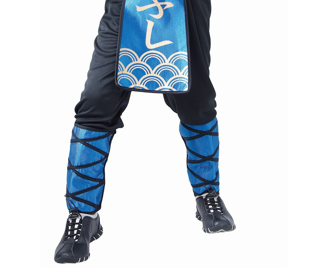 Role play-set for kids Blue Ninja (shirt, pants, hood, body armor, gauntlets, shin guards), size 110/120 cm